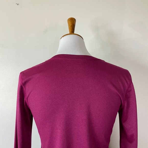 Nike Shirt Dri Fit Lightweight Active V-Neck Dark Pink Sz. S - Picture 8 of 11